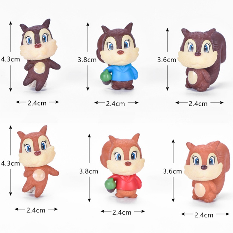 Set 3 Mô Hình Sóc Mini Trang Trí Sân Vườn