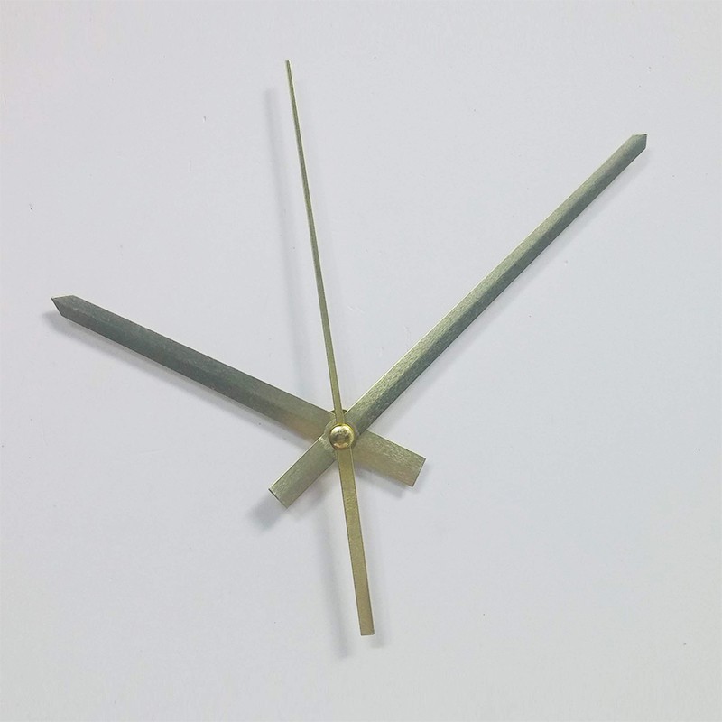 Bộ kim vàng 13cm và Máy đồng hồ treo tường Taiwan loại tốt - Kim trôi trục 5mm