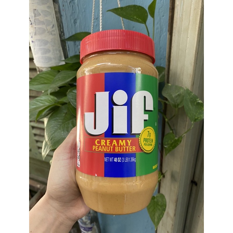 [Date 06/2022] Bơ Đậu Phộng JiF 1.36kg Loại Mịn