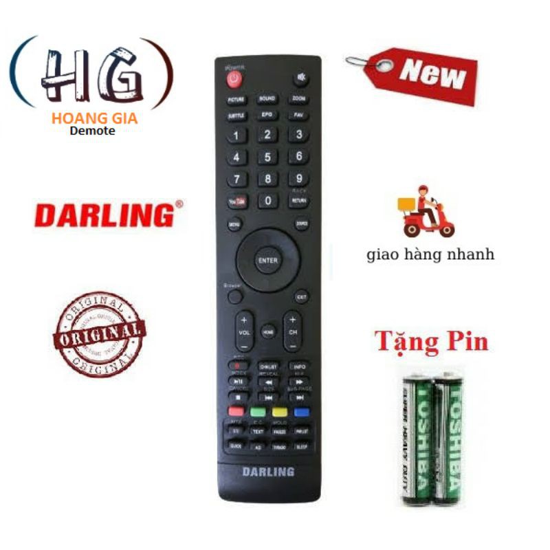 Điều khiển tivi Darling- Hàng tốt 100%