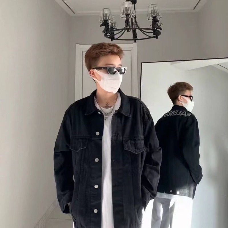 Áo Khoác Jean Balen Đính Đá Nam Nữ