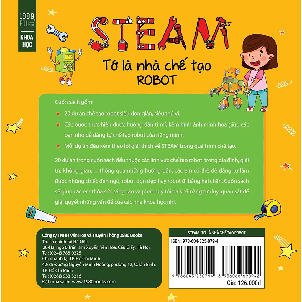Sách - Steam - Tớ Là Nhà Chế Tạo Robot