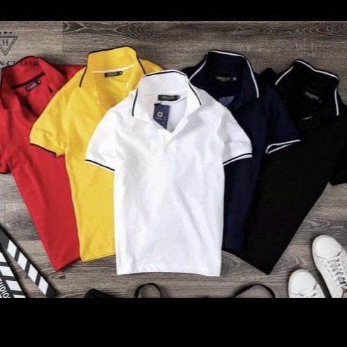 [Hàng VNXK] Áo Polo Nam Vải Cá Sấu Chất Cotton - Màu Đen | BigBuy360 - bigbuy360.vn