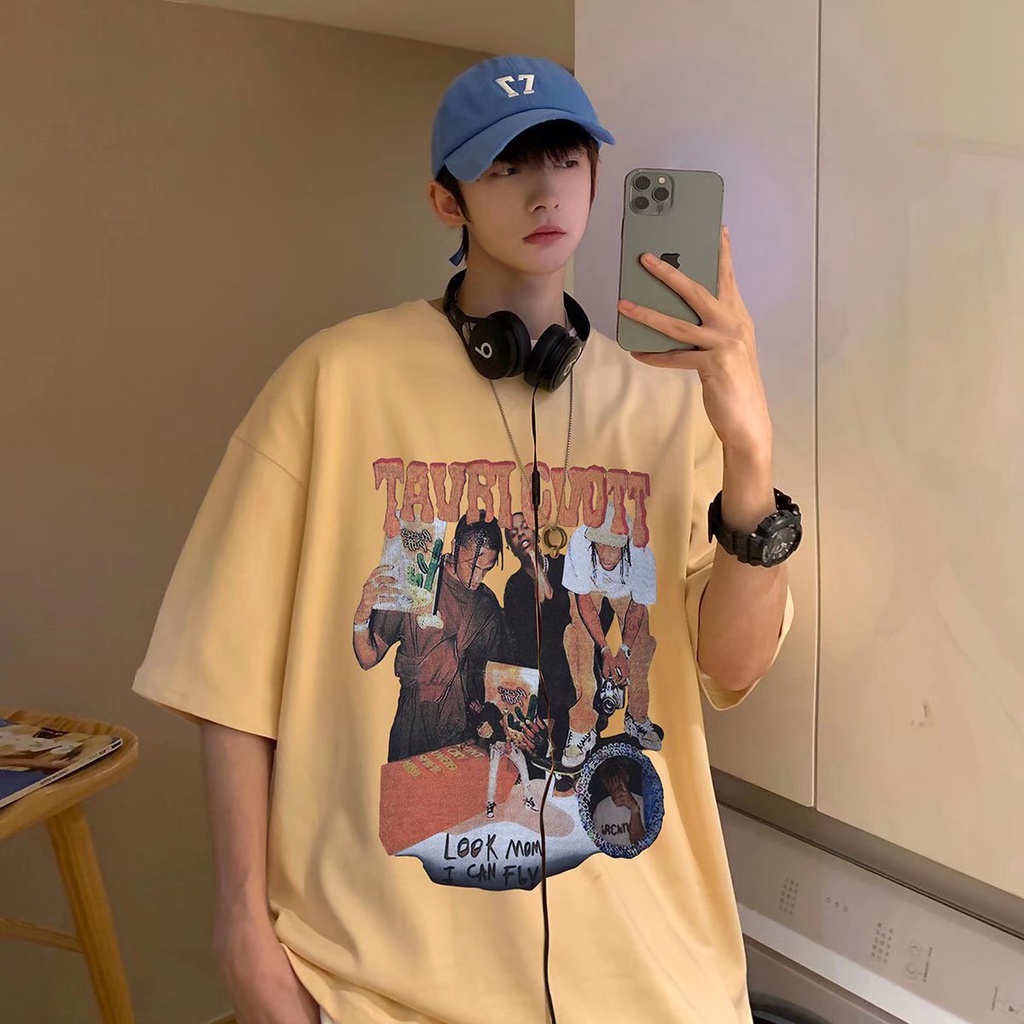 Áo Thun Tay Ngắn Thiết Kế Mới Mùa Hè Phong Cách Hip hop Đường Phố Mỹ Cho Unisex