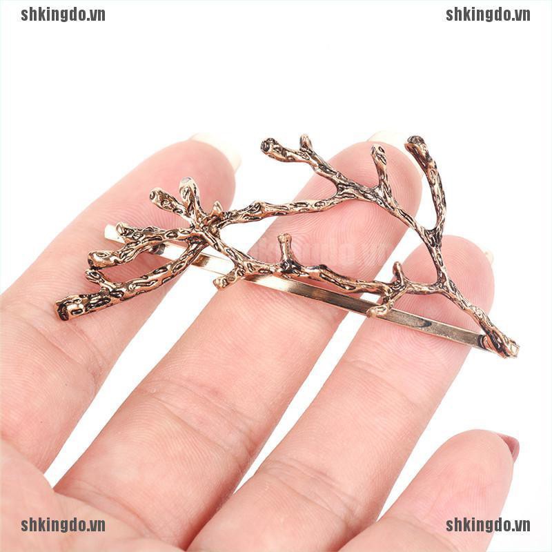 SKINDO Celebrity Metal Tree Branch Hairpins Gold Silver Hair Clips for Lady Bobby Pin