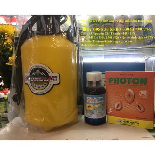 Bình xịt PHONG LAN 5 LÍT + thuốc diệt muỗi HAP PERMETHRIN 50 EC + GÓI BÁM DÍNH PROTON