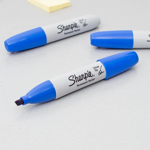 Vỉ 8 màu bút lông dầu ngòi vát vẽ trên mọi chất liệu Sharpie Chisel Tip