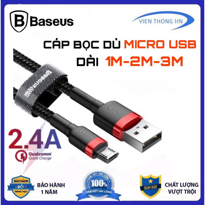 Dây sạc nhanh micro usb baseus cafule - vienthonghn