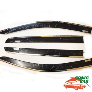 Bộ vè che mưa CHỈ MẠ xe FORD RANGER chất liệu nhựa ABS cao cấp – SONIC CAR