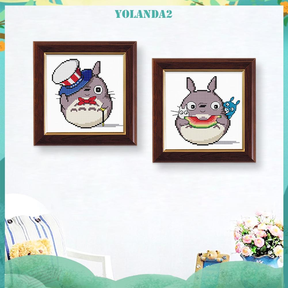 Bộ tranh thêu chữ thập 11CT 25x25cm hình quái vật hoạt hình