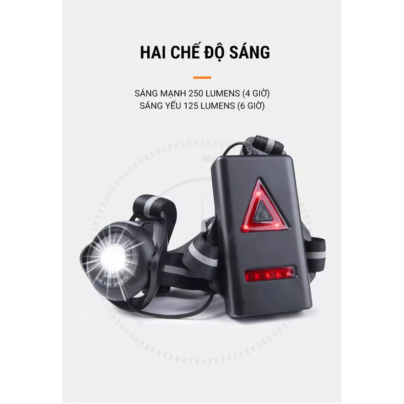 Đèn pin đeo ngực chống nước Aonijie Running Chest Light E4303