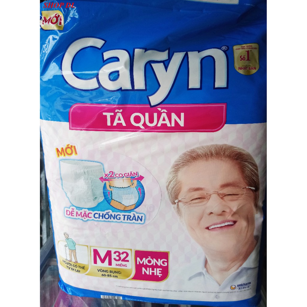 Combo 3 gói tã quần mỏng nhẹ Caryn M32 (vòng bụng 60 - 85 cm)
