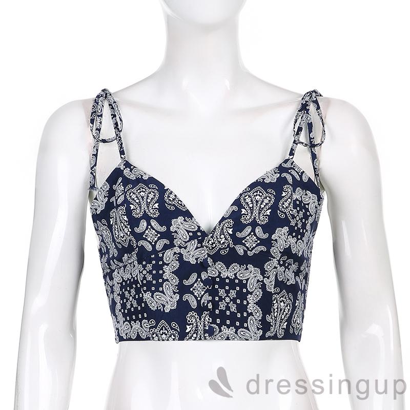 Áo Hai Dây Ôm Dáng In Họa Tiết Paisley Thời Trang Cho Nữ | BigBuy360 - bigbuy360.vn