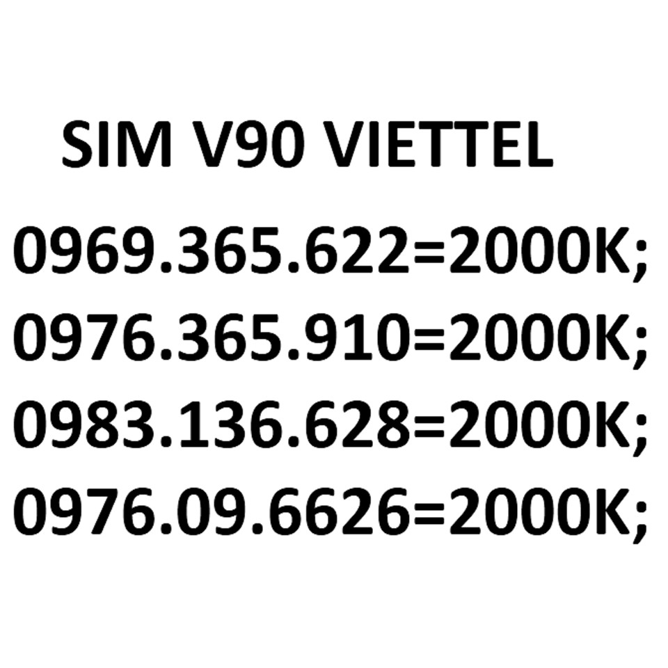 Sim đẹp 10 số viettel V90 ZX544