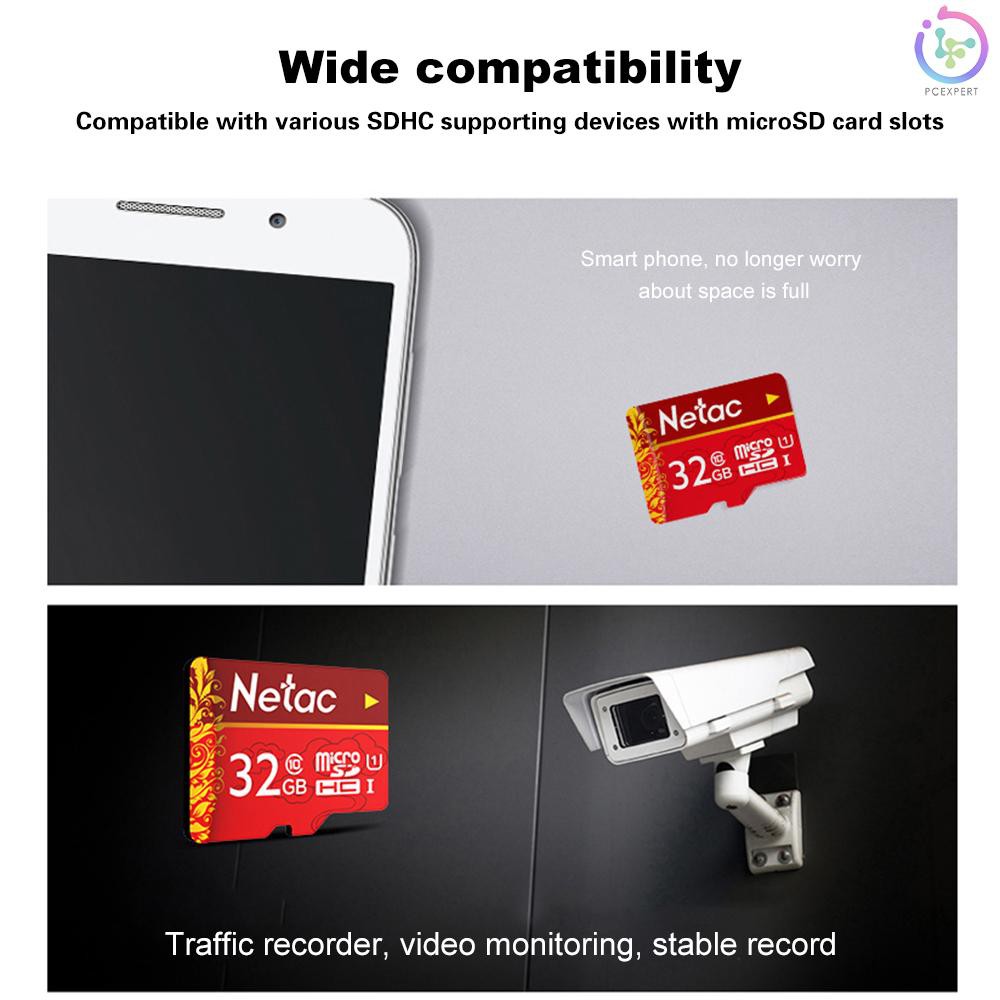 PCER Netac TF（MicroSD）Memory Card U1 C10 Traffic Recorder Monitoring Camera Mobile Phone Storage Car