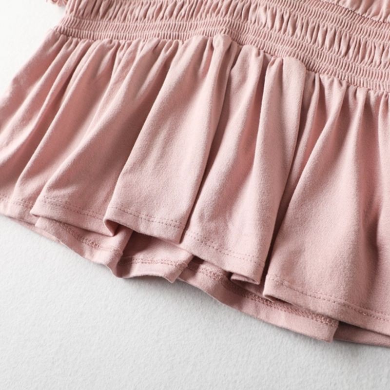 {3 màu} Áo peplum tay ren phối cúc Willow xuất Mỹ (có sẵn)