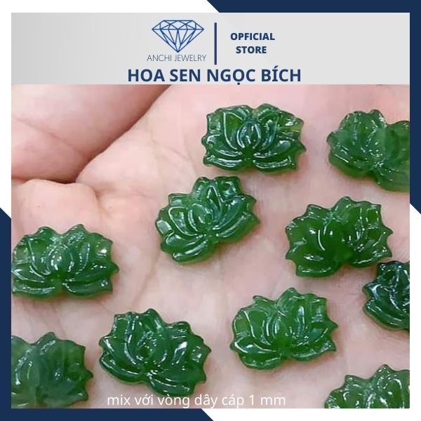 Cỏ 4 lá đá ngọc sơn thủy Anchi jewelry