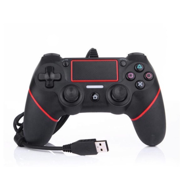 ⚡Tay Cầm PS4 Không Dây / Có Dây Tặng Cáp Sạc Cổng Micro Usb Cho Tay Cầm Chơi Game Ps4 (Trắng/Đen)