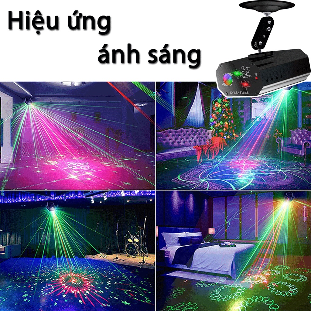 Đèn sân khấu ánh sáng vũ trường, đèn chiếu flash kích hoạt âm thanh cho tất cả các loại hoạt động tiệc tùng