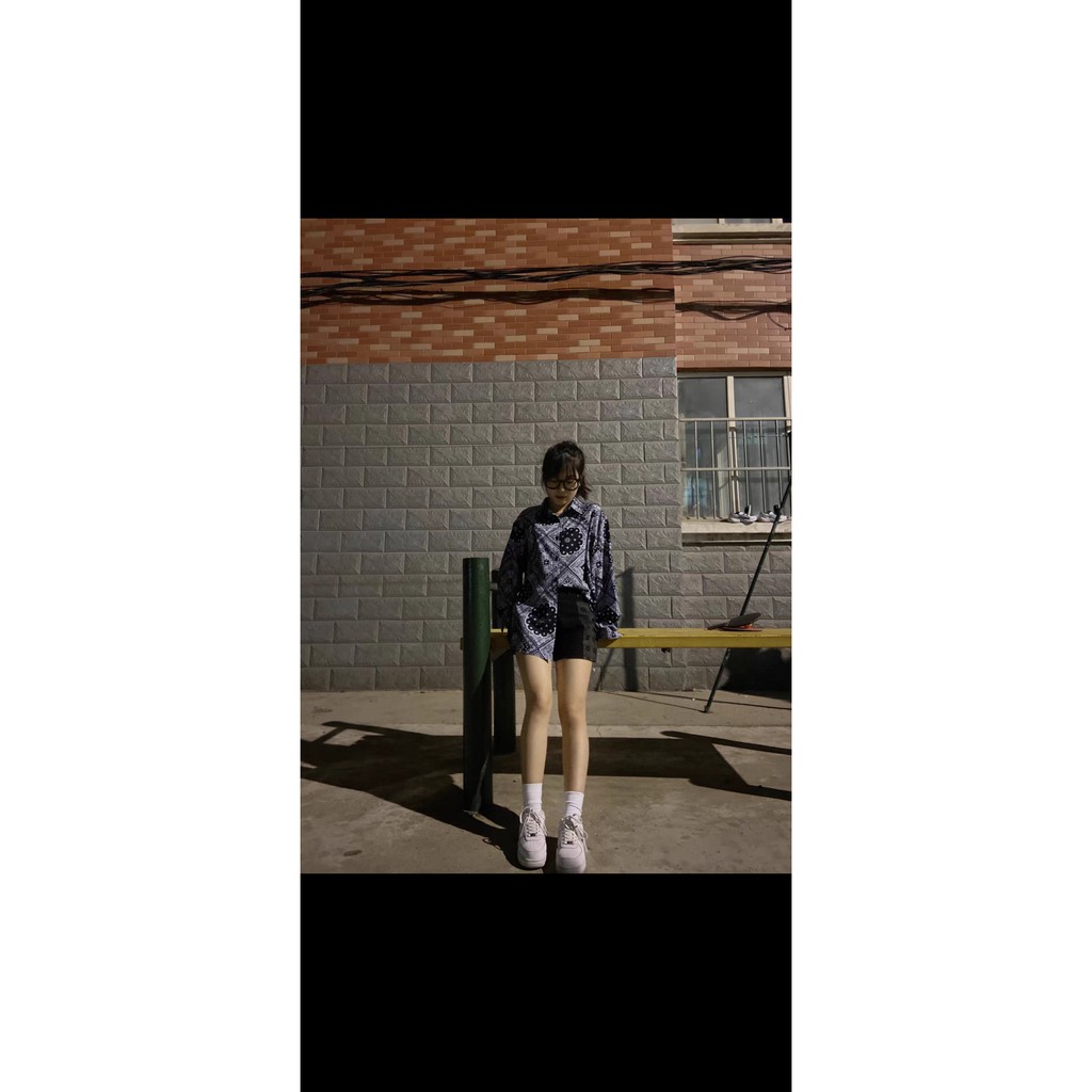 instockÁo Sơ Mi Ngắn Tay Dáng Rộng Phong Cách Hiphop Dành Cho Nữ Và Nam