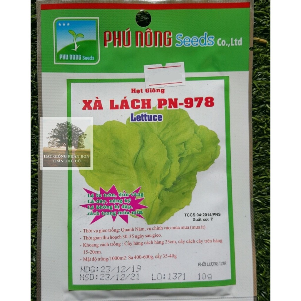 HẠT GIỐNG XÀ LÁCH PHÚ NÔNG 978 - GÓI 10GR