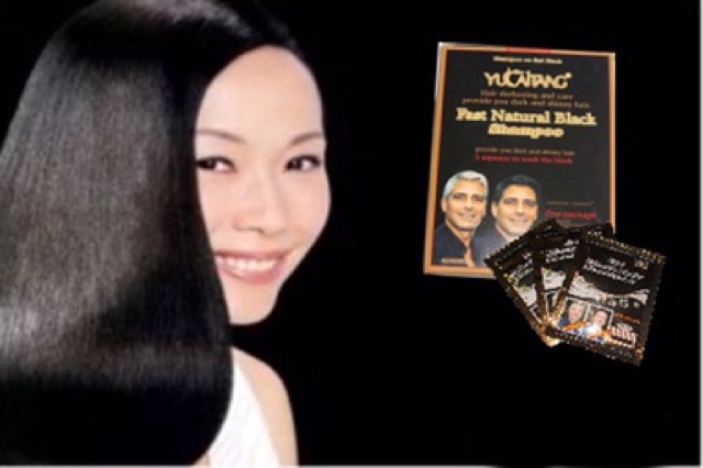 Dầu Gội Đen Tóc Yicaoten hộp 10 gói kèm bao tay | BigBuy360 - bigbuy360.vn