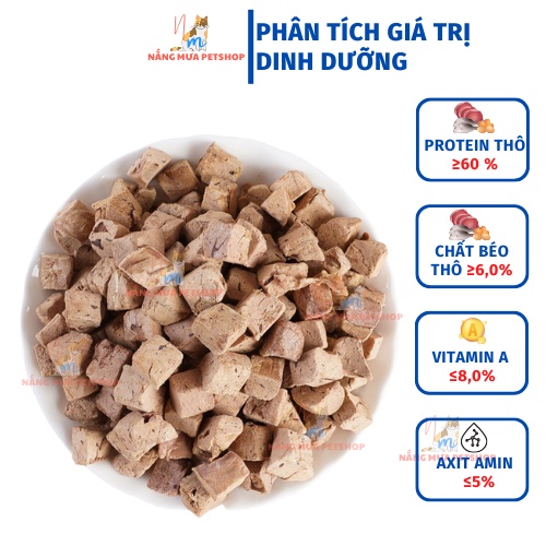 Gan gà sấy cho chó mèo, thức ăn đông khô, snack cho chó mèo