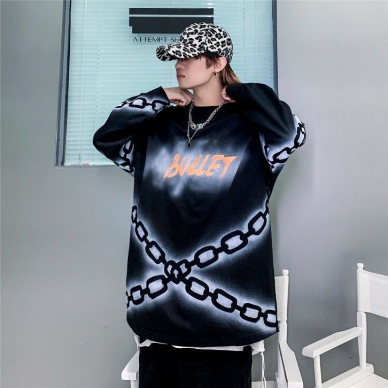 (ORDER) Áo thun dài tay Bullet ulzzang unisex 🥳 FREESHIP 💚 Áo thun nam nữ dáng rộng 💚 | BigBuy360 - bigbuy360.vn