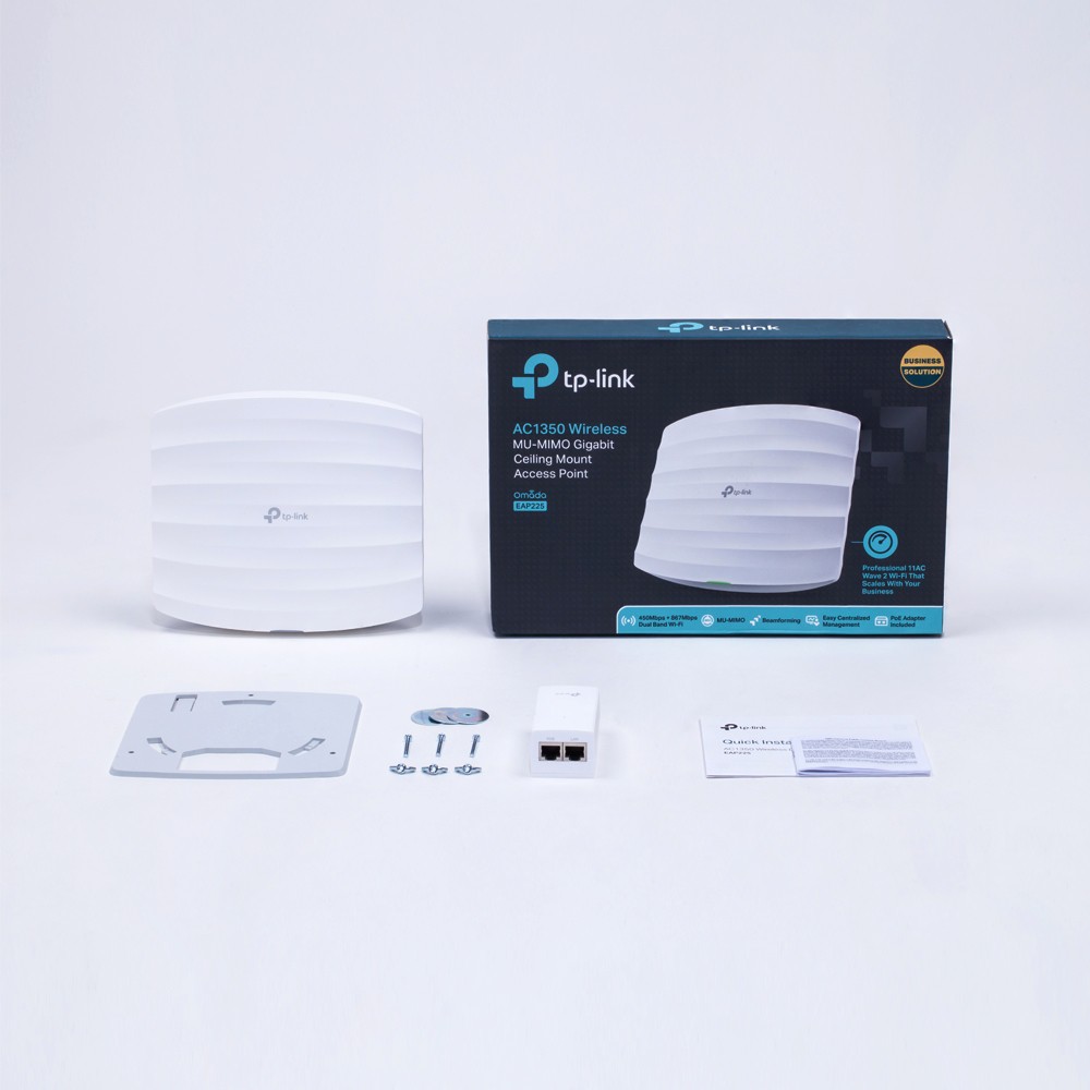 Access Point gắn trần Wi-Fi MU-MIMO Gigabit TP-Link AC1350 EAP225 - Chính hãng