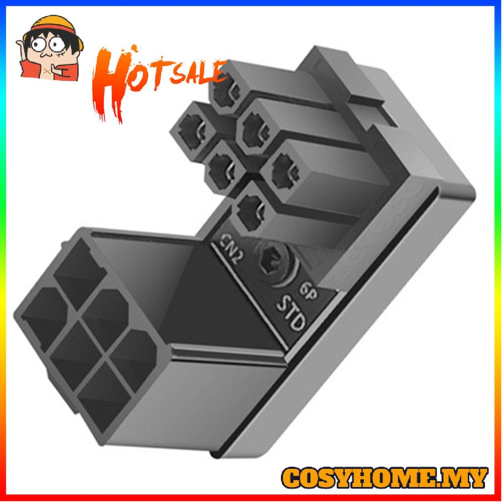 Bộ chuyển đổi thẻ đồ họa ATX6Pin 180 độ cho Desktops GPU