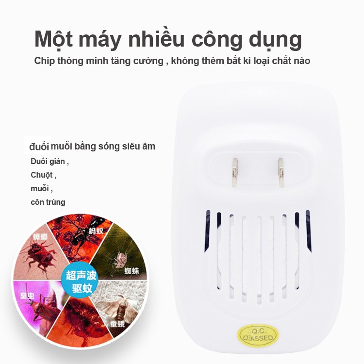 Máy Đuổi Muỗi Bằng Sóng Siêu Âm An Toàn Vô Hại Với Con Người Và Thú Cưng M123 máy diệt muỗi