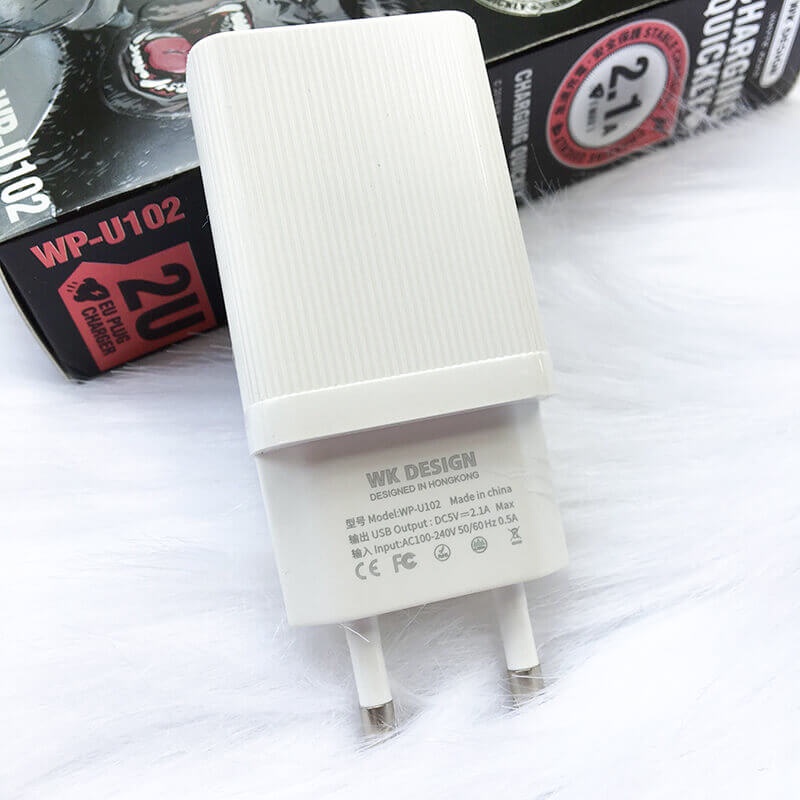 [Hàng Loại 1] Củ sạc nhanh King Kong WP U102 2 cổng USB