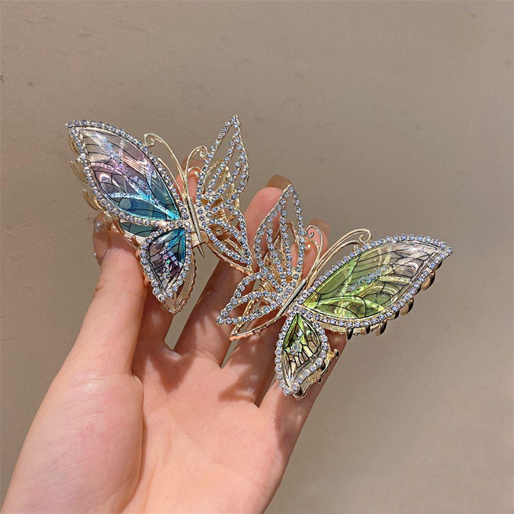 Kẹp Tóc Móng Vuốt Hình Bướm Rỗng Đơn Giản Dễ Thương Cho Bạn Gái|Kẹp Tóc Càng Cua Họa Tiết Hình Học Thời Trang Cho Nữ