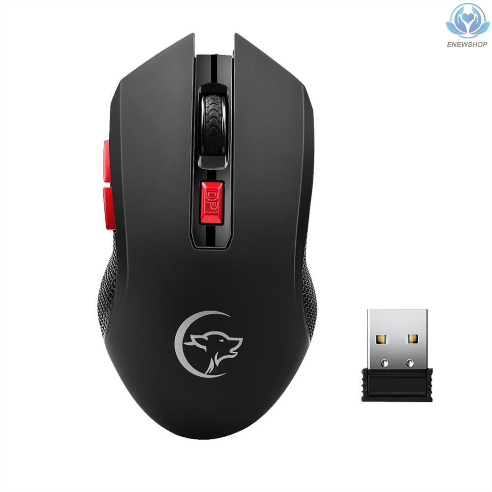 【enew】YWYT G817 Wireless Mouse 2.4G Wireless Gaming Mouse 2400DPI 6 Buttons Optical Ergonomic Mouse with USB Receiver for PC Laptop