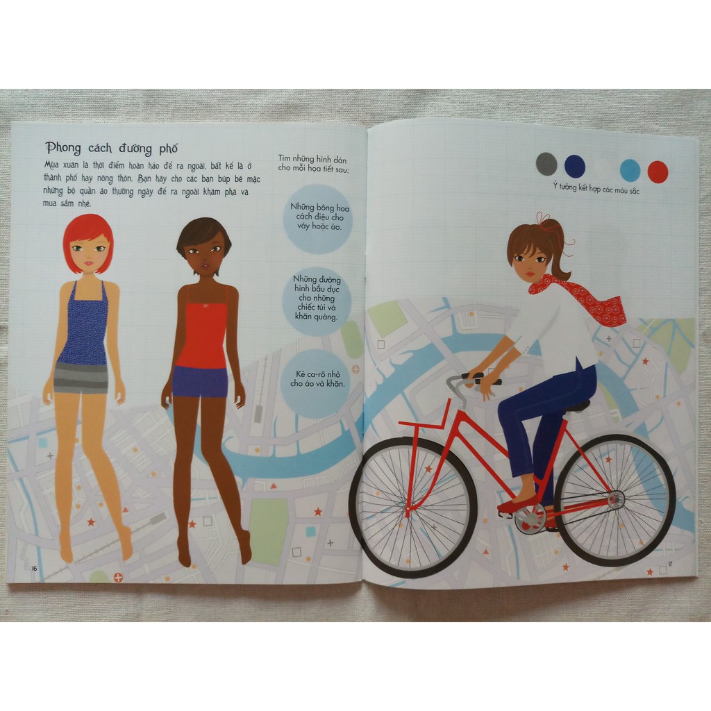 Sách - Dán Hình Sáng Tạo Trang Phục Búp Bê 69N - Bộ Sưu Tập Mùa Xuân | BigBuy360 - bigbuy360.vn