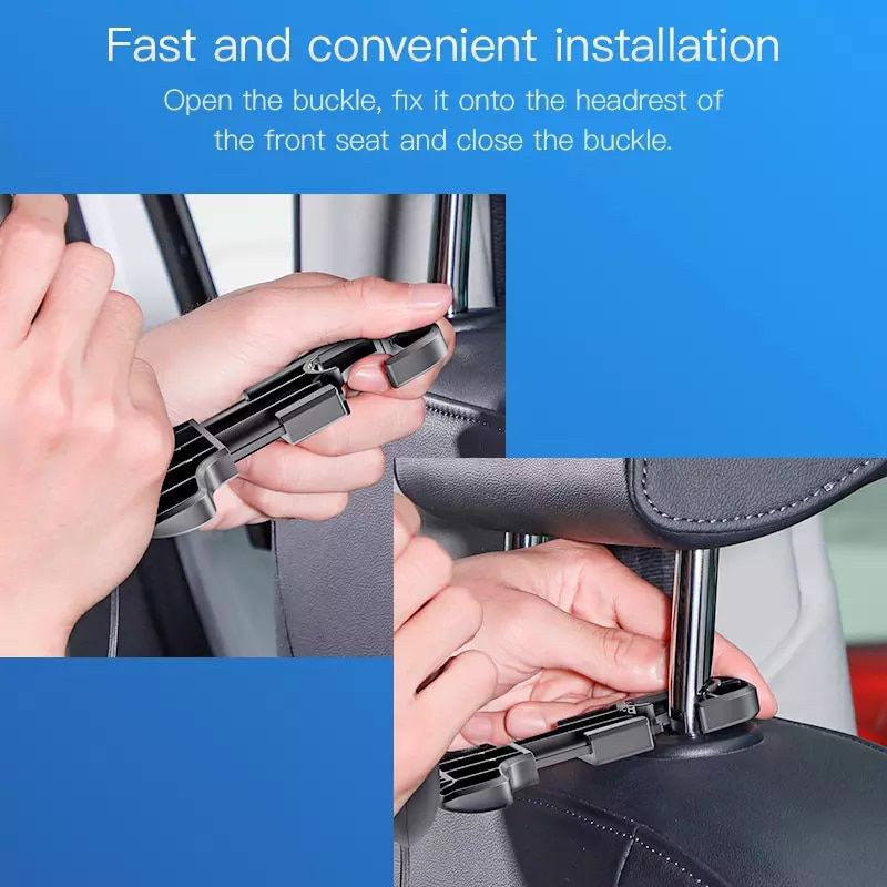 Quạt xếp Baseus Foldable Vehicle-mounted Backseat Fan đa năng gắn lưng ghế trên xe hơi và bàn làm việc | BigBuy360 - bigbuy360.vn