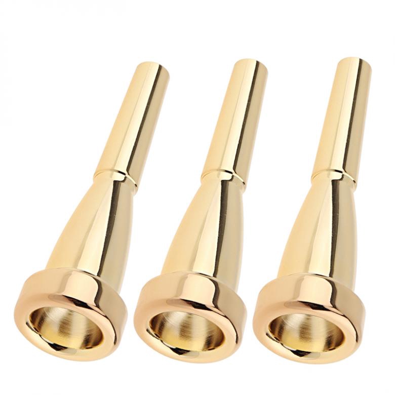 3C 5C 7C Gold Plated Metal Trumpet Mouthpiece Bullet Shape