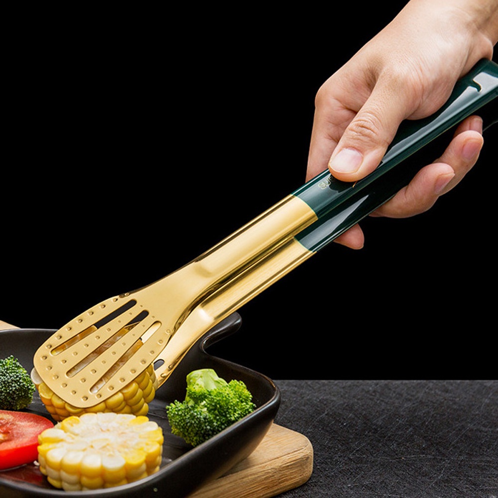 Epoch Kẹp Gắp Thức Ăn Bằng Thép Không Gỉ Chống Dính Nhiều Màu Tiện Dụng