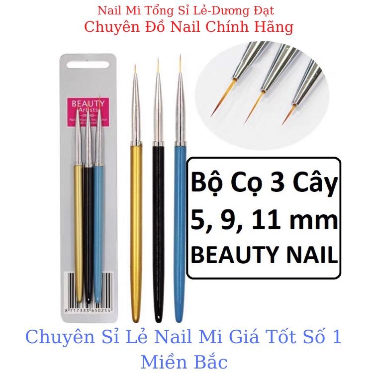 Cọ vẽ nét móng,bút vẽ nét 3 cây cực đẹp"cao cấp" - Nail Mi Tổng Sỉ Lẻ