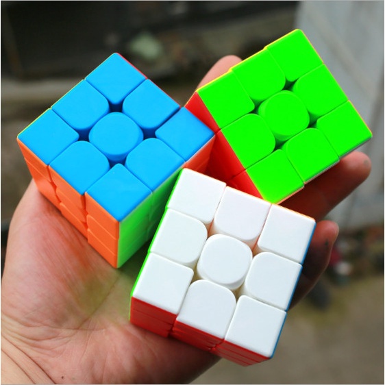 Bộ 2 Rubik cao cấp size to và nhỏ - Đồ chơi giảm stress bộ 2 rubik 3x3 cao cấp thi đấu