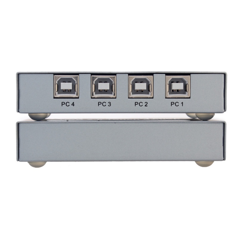 Bộ chia cổng máy in 4 ra 1 DTECH DT-8341 - in cùng lúc 4 máy tính (bạc)