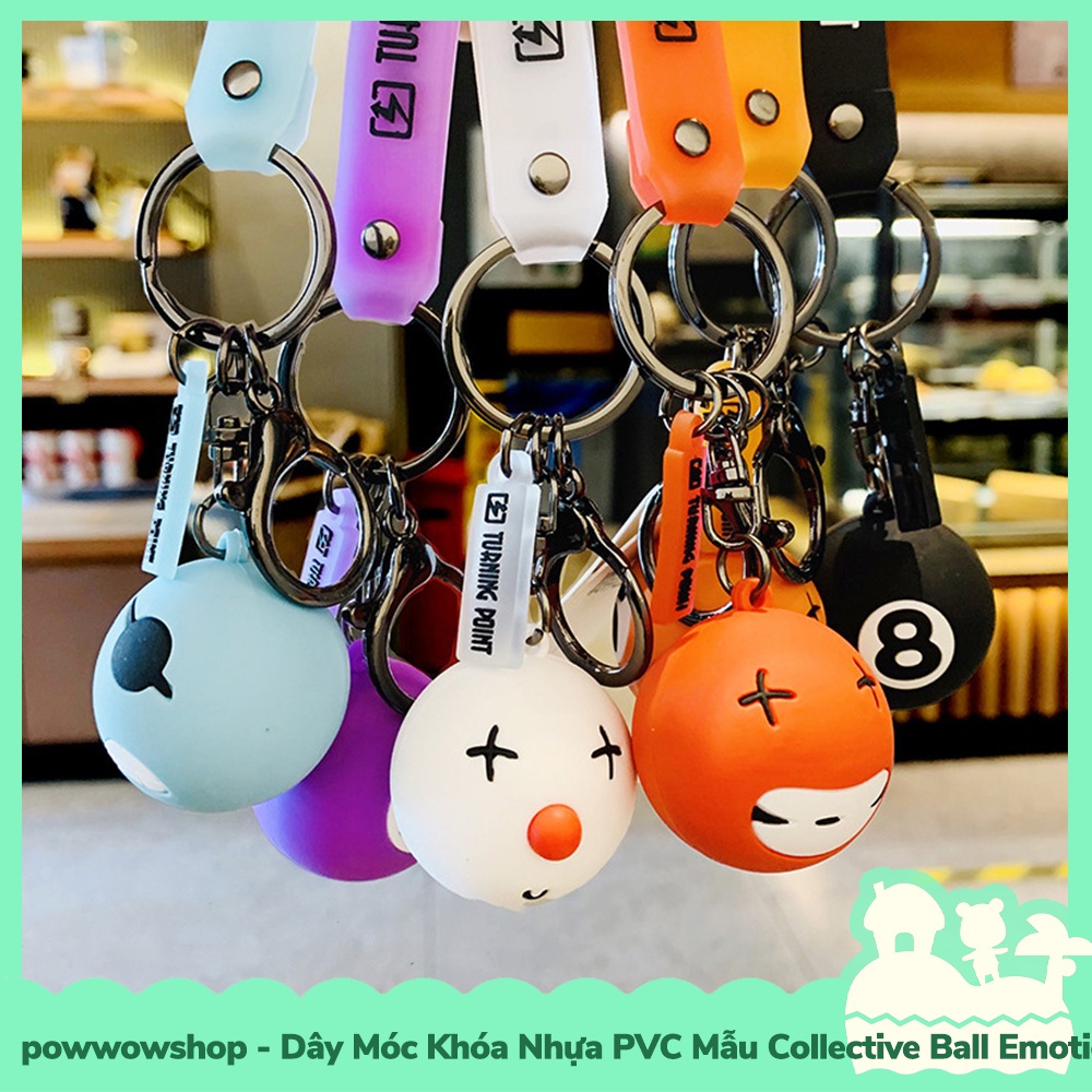 [Sẵn VN - Hỏa Tốc] Dây Móc Khóa Nhựa PVC Mẫu Banh Vui Nhộn Funny Group Balls