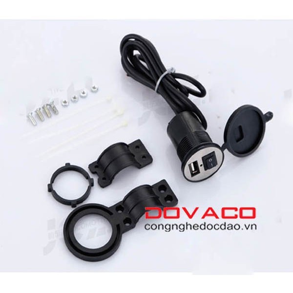Cóc sạc điện thoại lắp cho xe máy sử dụng cho mọi điện thoại