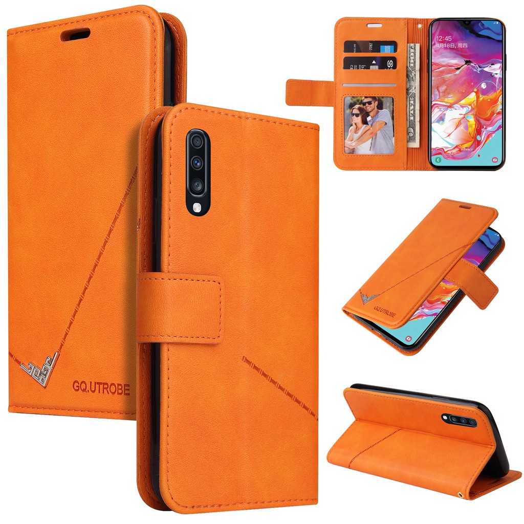 Ốp điện thoại da PC PU cứng dạng ví nắp lật cho Samsung Galaxy A70S A50S A30S A20S A10S A70 A50 A40 A30 A20 A10
