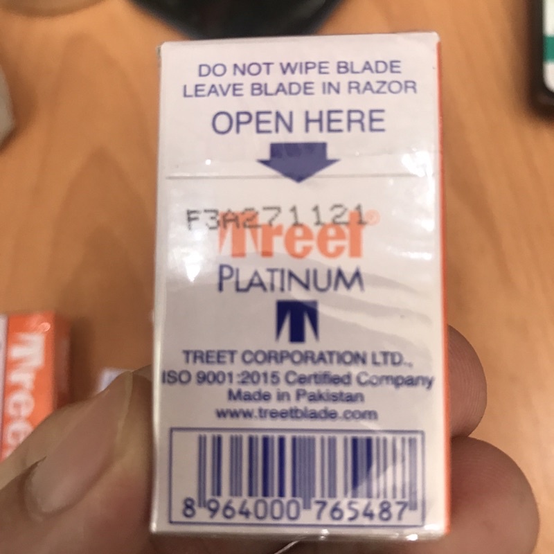 Lưỡi lam Treet cam (Treet Platinum) Hộp 100 lưỡi