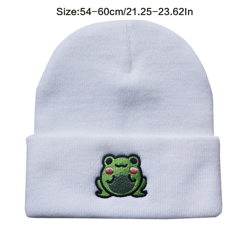 Mũ Dệt Kim Thêu Hình Chú Ếch Dễ Thương Thời Trang Mùa Đông