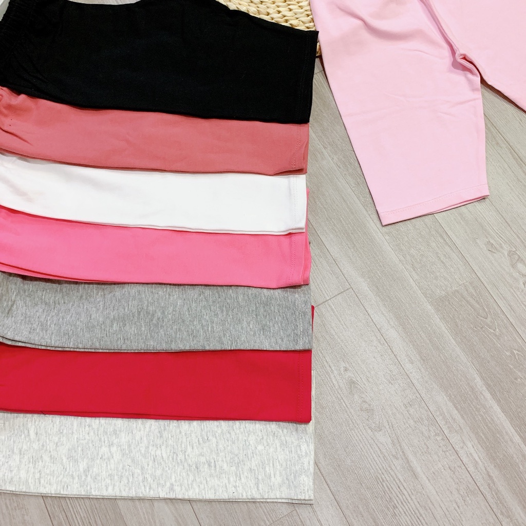 Quần Legging Bé Gái Thun Cotton dày dặn co giãn