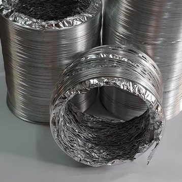 Ống gió sun bạc 1 mét🍀Ống bạc thoát khi máy hút mùi phi 100MM 120MM dùng cho quạt hút mùi tiện dụng