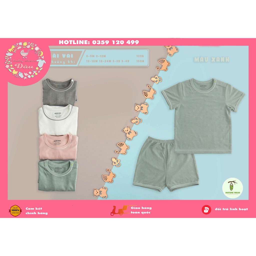 SET QUẦN ÁO CỘC TAY/CHÂN CÀI VAI HÈ - MẪU MỚI 2021 NATURAL WEAR
