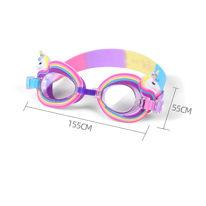 Kính bơi trẻ em KOLANO kính bơi chống mờ cho bé bơi lội họa tiết pony cực yêu SS-001403